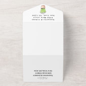 Grüne Kräuter Wasserfarbe Lavendel Hochzeit All In One Einladung (Außenbereich)