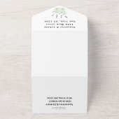 Grüne Kräuter Wasserfarbe Lila Lavendel Hochzeit A All In One Einladung (Außenbereich)