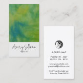 Grüne Kräuterfarbenkarte Visitenkarte (Vorne/Hinten)