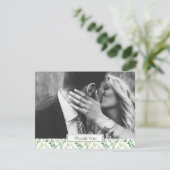 Grüne Kräuterhochzeit Dankeskarte (Stehend Vorderseite)