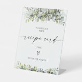 Grüne Kräuterrecipe Kartenzeichen Sockelschild (Vorderseite)