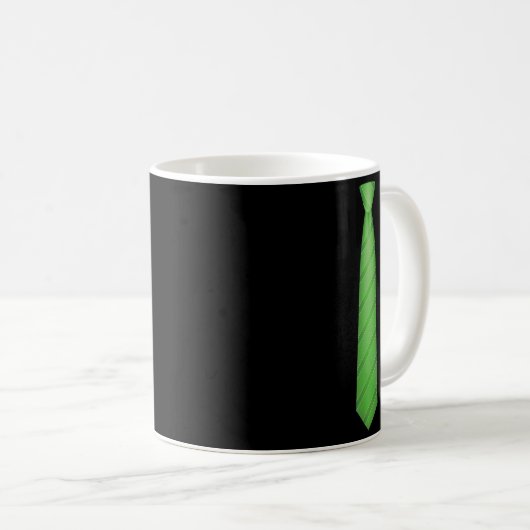 Grüne Krawatte, Necktie Funny Dress Graphic Kaffeetasse (VorderseiteRechts)