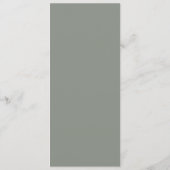Grüne Kreide-Monogramm-Hochzeit Menükarte (Rückseite)