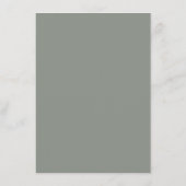 Grüne Kreide-Monogramm-Hochzeit Menükarte (Rückseite)