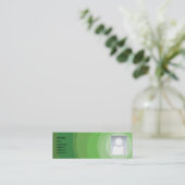 Grüne Kreis-Schatten - dünn Mini Visitenkarte (Stehend Vorderseite)