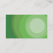 Grüne Kreis-Schatten - Geschäft Visitenkarte (Rückseite)