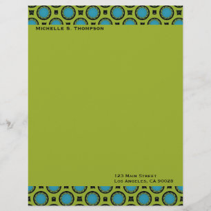 grüne Kreise des Türkises Briefkopf