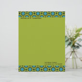 grüne Kreise des Türkises Briefkopf (Stehend Vorderseite)