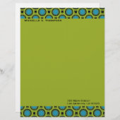 grüne Kreise des Türkises Briefkopf (Vorne/Hinten)