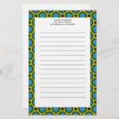 grüne Kreise des Türkises Briefpapier (Vorne/Hinten)