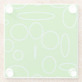 Grüne Kreise Glasuntersetzer (Rückseite)
