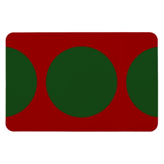 Grüne Kreise in Rot Magnet (Horizontal)