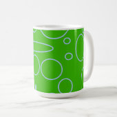 Grüne Kreise Kaffeetasse (VorderseiteRechts)