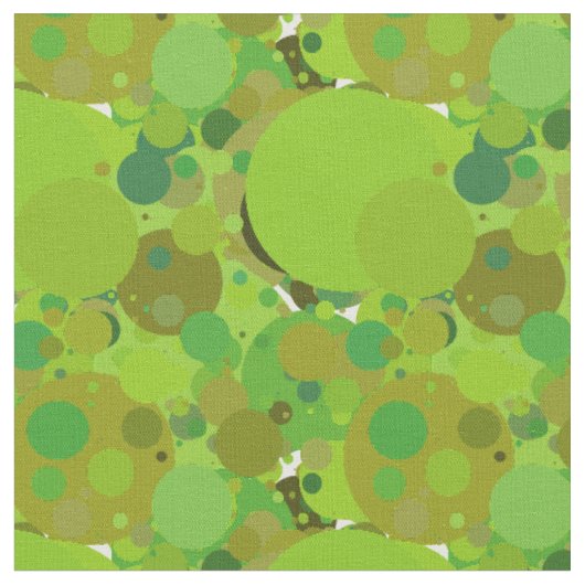 Grüne Kreise Polka Punkte Geometrisches Muster Stoff (Nahaufnahme)