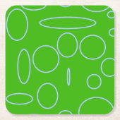 Grüne Kreise Rechteckiger Pappuntersetzer (Vorderseite)
