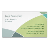 Grüne Kreise Retro Magnetische Visitenkarte (Vorderseite)