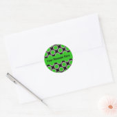 Grüne Kreise Runder Aufkleber (Umschlag)