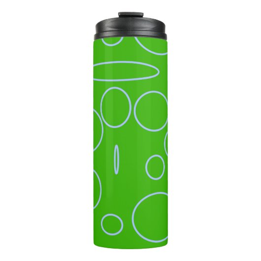 Grüne Kreise Thermosbecher (Vorderseite)