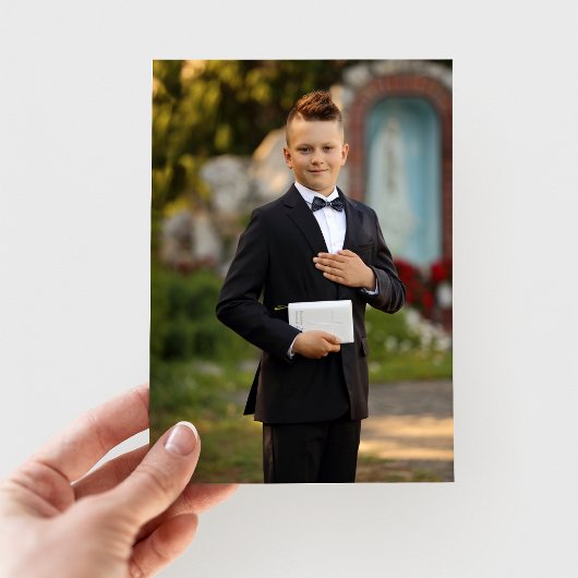 Grüne Kreuz Foto Junge Erste Kommune Einladung