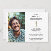 Grüne Kreuz Foto Todesanzeige und Beerdigung Einladung (Vorderseite)