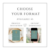 Grüne Kreuz Religiöse Junge Erste Kommune Einladung