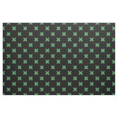 Grüne Kreuzstiche auf schwarz Stoff (Fat Quarter (45,7 x 55,9 cm))