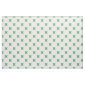Grüne Kreuzstiche auf Weiß Stoff (Fat Quarter (45,7 x 55,9 cm))
