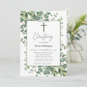 Grüne Kreuzung Gender Neutral Einladung (Stehend Vorderseite)