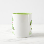 grüne Krokodil Zweifarbige Tasse (Mittel)