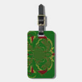 Grüne Krone Gepäckanhänger (Vorderseite vertikal)