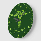 Grüne Kronen Große Wanduhr (Winkel)