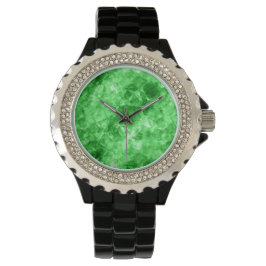 Grüne Krummlinge Armbanduhr