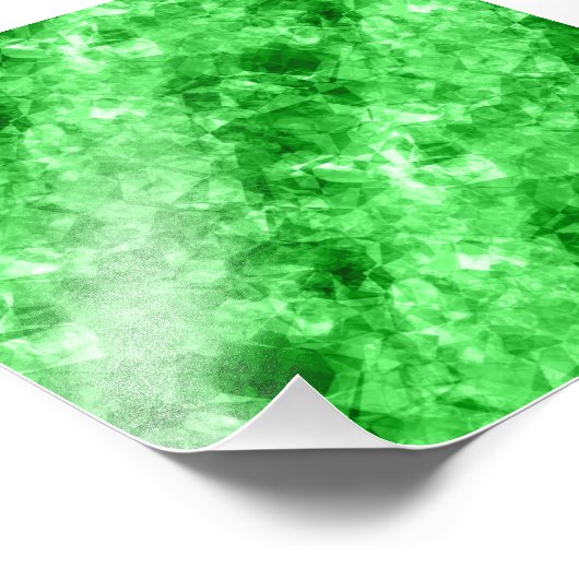 Grüne Krummlinge Fotodruck (Ecke)