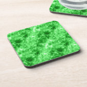 Grüne Krummlinge Getränkeuntersetzer (Linke Seite)