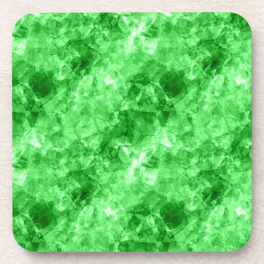 Grüne Krummlinge Getränkeuntersetzer (Vorderseite)