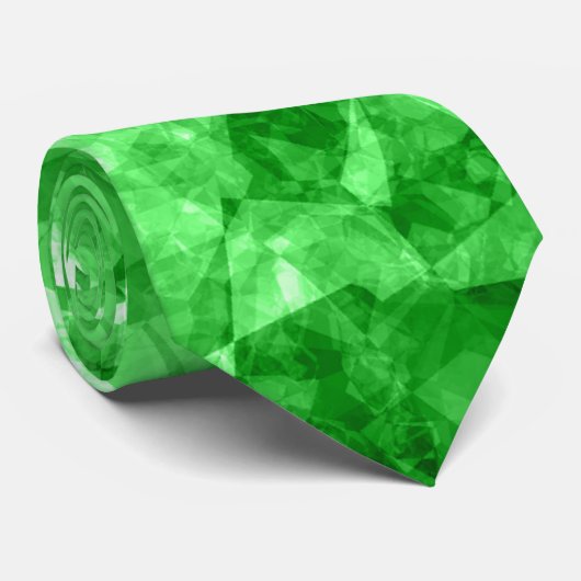 Grüne Krummlinge Krawatte (Gerollt)