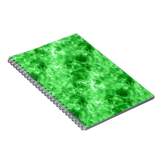 Grüne Krummlinge Notizblock (Rechte Seite)