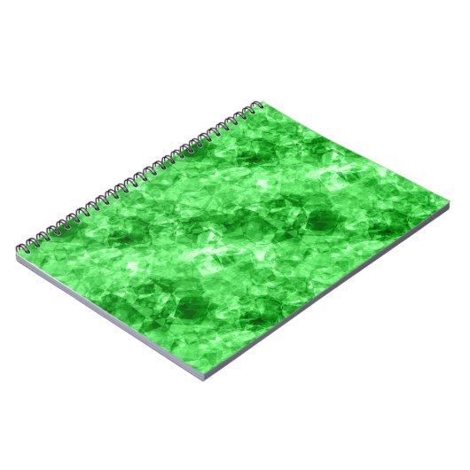 Grüne Krummlinge Notizblock (Linke Seite)