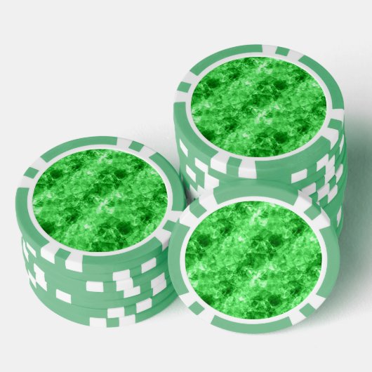 Grüne Krummlinge Pokerchips (Stapel)