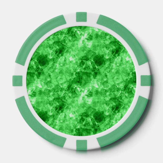 Grüne Krummlinge Pokerchips (Vorderseite)