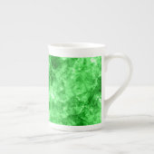 Grüne Krummlinge Porzellantasse (Rechts)