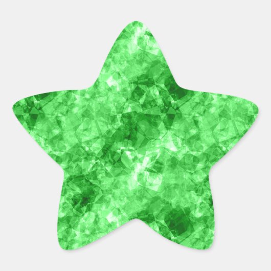Grüne Krummlinge Stern-Aufkleber (Vorderseite)