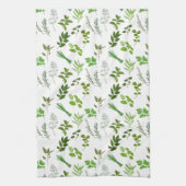 Grüne Küche Kulinarische Kräutergarten Kochen Geschirrtuch (Vertikal)