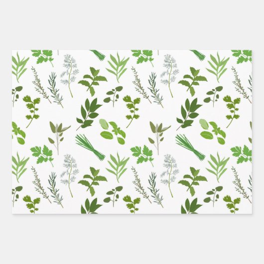 Grüne Küche Kulturelle Kräutergarten Geschenkpapier Set (Vorderseite 2)