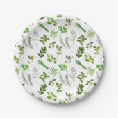 Grüne Küche Kulturelle Kräutergarten Pappteller (Vorderseite)