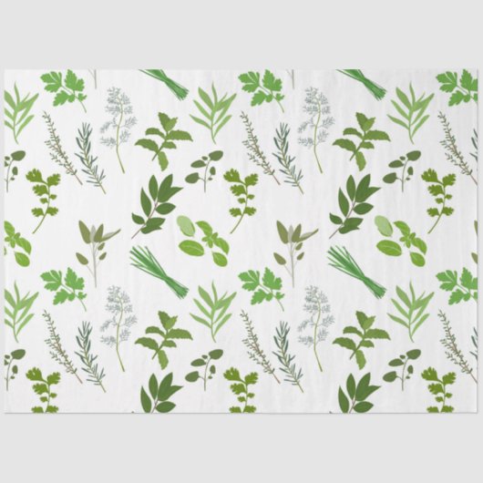 Grüne Küche Kulturelle Kräutergarten Seidenpapier (Vorderseite)