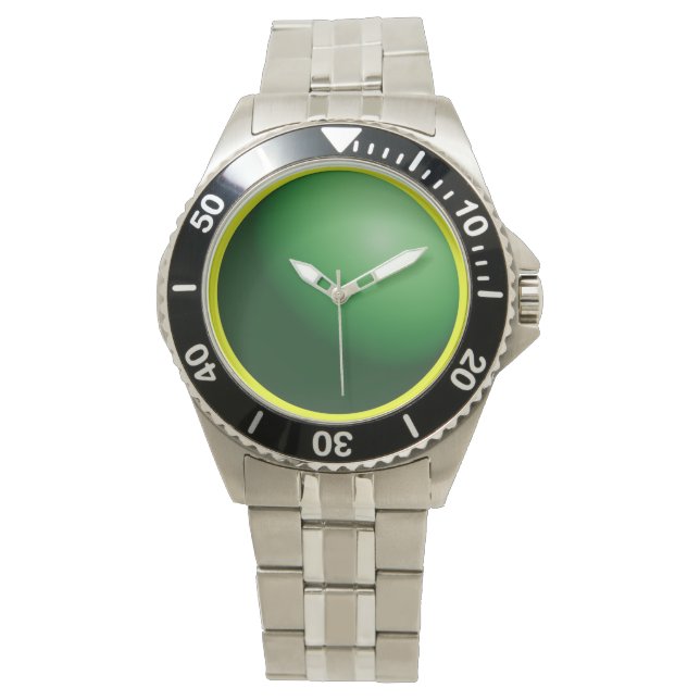 Grüne Kugel Armbanduhr (Vorderseite)