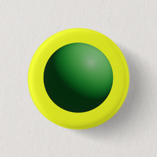 Grüne Kugel auf Gelb  Button