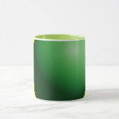 Grüne Kugel auf Gelb Tasse (Zentrum)