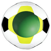 Grüne Kugel auf gelber Fußball (Gedreht)
